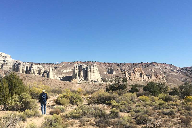 white rock formations